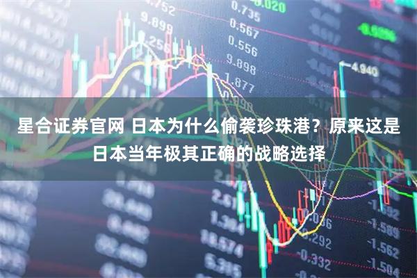 星合证券官网 日本为什么偷袭珍珠港？原来这是日本当年极其正确的战略选择