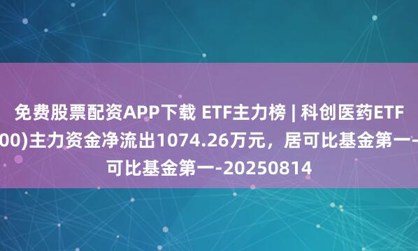 免费股票配资APP下载 ETF主力榜 | 科创医药ETF嘉实(588700)主力资金净流出1074.26万元，居可比基金第一-20250814